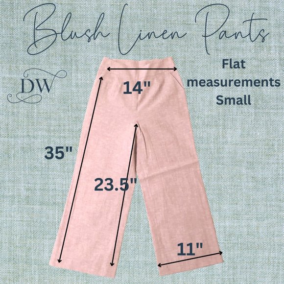Wide Leg Pants | Blush Linen - Picture 7 of 13